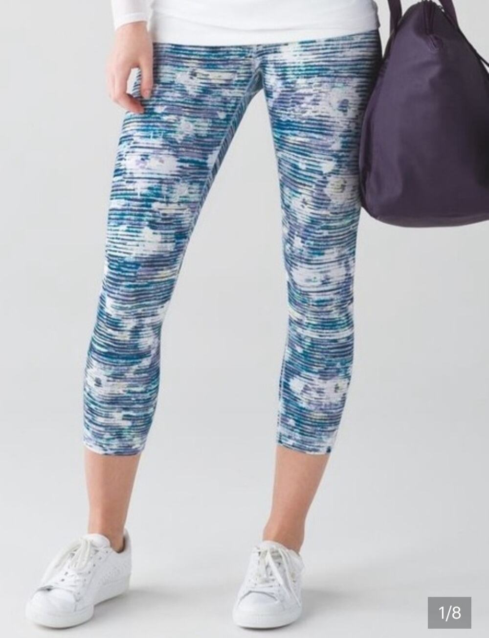 Lululemon Wunder Under High Rise Crop Leggings Multi Print Size 6 #Dopamine